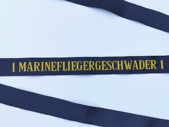 Bundesmarine, Mützenband "1 Marinefliegergeschwader 1", Länge ca 150 cm