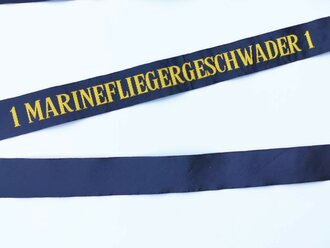 Bundesmarine, Mützenband "1 Marinefliegergeschwader 1", Länge ca 150 cm