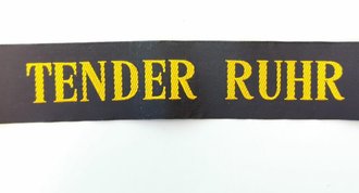 Bundesmarine, Mützenband "Tender Ruhr", Länge ca 150 cm