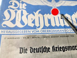 Die Wehrmacht - "Die Deutsche Kriegsmarine", Nummer 16, Zweite August-Ausgabe 1938