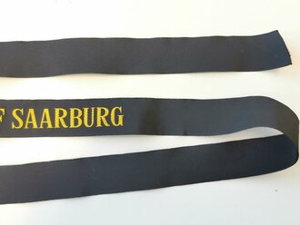 Bundesmarine, Mützenband "Tross Schiff Saarburg", Länge ca 150 cm