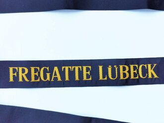 Bundesmarine, Mützenband "Fregatte Lübeck", Länge ca 150 cm