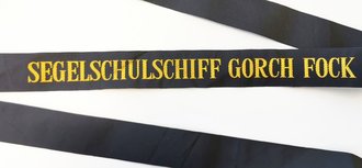 Bundesmarine, Mützenband "Segelschulschiff Gorch Fock", Länge ca 150 cm