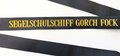 Bundesmarine, Mützenband "Segelschulschiff Gorch Fock", Länge ca 150 cm