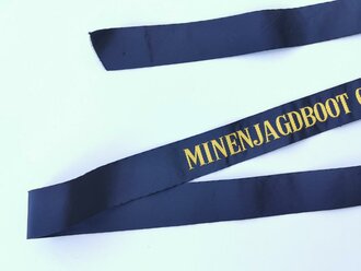 Bundesmarine, Mützenband "Minenjagdboot Cuxhaven", Länge ca 150 cm