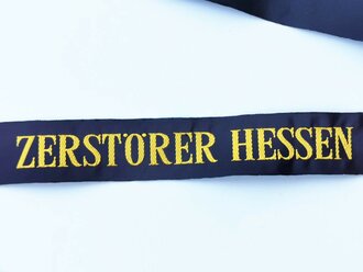 Bundesmarine, Mützenband "Zerstörer Hessen", Länge ca 150 cm