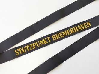 Bundesmarine, Mützenband "Stützpunkt Bremerhaven", Länge ca 160 cm