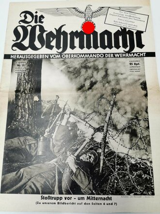 Die Wehrmacht - "Stoßtrupp vor - um Mitternacht", Nummer 15, Erste August-Ausgabe 1938