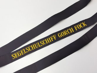 Bundesmarine, Mützenband "Segelschulschiff Gorch Fock", Länge ca 150 cm