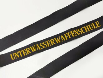 Bundesmarine, Mützenband "Unterwasserwaffenschule", Länge ca 150 cm