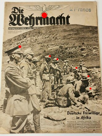 Die Wehrmacht - "Deutsche Freiwillige in Afrika", Nummer 21, datiert 9. Oktober 1940