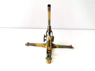 Blechspielzeug, Lineol Flak 8,8cm in Tarnbemalung . Ungereinigtes Stück, original lackiert
