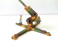 Blechspielzeug, Lineol Flak 8,8cm in Tarnbemalung . Ungereinigtes Stück, original lackiert