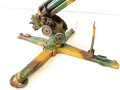 Blechspielzeug, Lineol Flak 8,8cm in Tarnbemalung . Ungereinigtes Stück, original lackiert