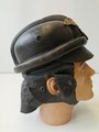 NSKK Motorrad Sturzhelm nach Vorschrift. Getragenes Stück mit RZM Etikett, Adler 1. Modell.