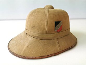 Luftwaffe Afrikakorps Tropenhelm. Getragenes Stück...