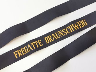 Bundesmarine, Mützenband "Fregatte Braunschweig", Länge ca 135 cm