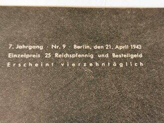 Die Wehrmacht - "Der Führer beging am 20. April seinen 54. Geburtstag" Nummer 9, datiert 21. April 1943