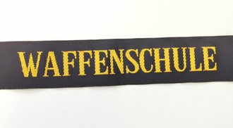 Bundesmarine, Mützenband "Waffenschule", Länge ca 145 cm