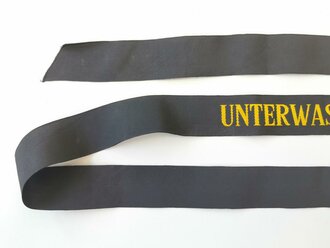 Bundesmarine, Mützenband "Unterwasserwaffenschule", Länge ca 145 cm