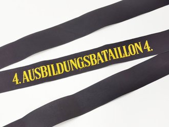 Bundesmarine, Mützenband "4. Ausbildungsbataillon 4.", Länge ca 140 cm