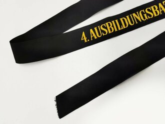 Bundesmarine, Mützenband "4. Ausbildungsbataillon 4.", Länge ca 140 cm