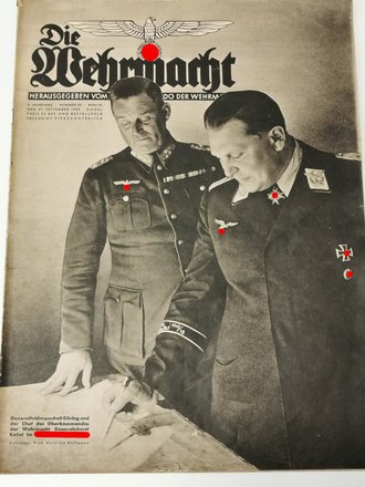 Die Wehrmacht - "Generalfeldmarschall Göring und der Chef des Oberkommandos der Wehrmacht Generaloberst Keitel im Führerhauptquartier" Nummer 20, datiert 27. September 1939