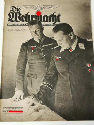 Die Wehrmacht - "Generalfeldmarschall Göring und der Chef des Oberkommandos der Wehrmacht Generaloberst Keitel im Führerhauptquartier" Nummer 20, datiert 27. September 1939