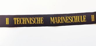 Bundesmarine, Mützenband "II Technische Marineschule II", Länge ca 140 cm