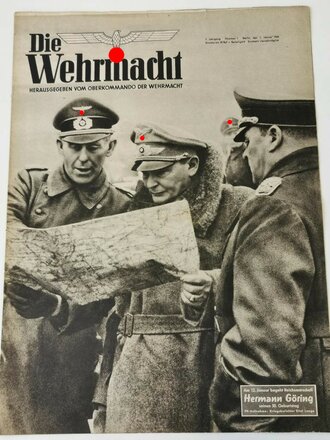 Die Wehrmacht - "Am 12. Januar begeht Reichsmarschall Hermann Göring seinen 50. Geburtstag" Nummer 1, datiert 1. Januar 1943