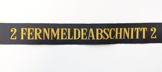 Bundesmarine, Mützenband "2 Fernmeldeabschnitt...