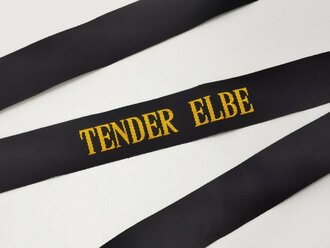 Bundesmarine, Mützenband "Tender Elbe", Länge ca 150 cm