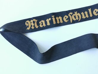 Kriegsmarine, Mützenband "Marineschule Wesermünde", Länge ca 100 cm