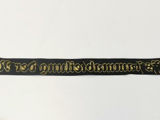 Kriegsmarine, Mützenband "4.Schiffsstammabteilung der Nordsee 4.", Länge ca 110 cm