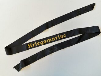 Kriegsmarine, Mützenband "Kriegsmarine", Länge ca 150 cm