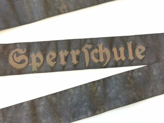 Kriegsmarine, Mützenband "Sperrschule", Länge ca 115 cm