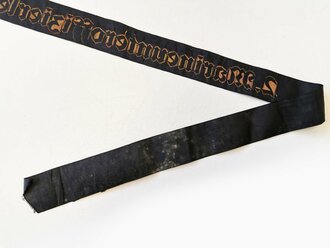 Kriegsmarine, Mützenband "2.Marineunteroffizierlehrabteilung 2.", Länge ca 115 cm