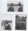 3 Aufnahmen von Stabsoffizieren mit Ordensspange, rückseitig beschriftet "Infanterie Regiment 55 Würzburg", Maße 8 x 12 cm