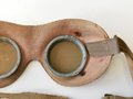 Allgemeine Schutzbrille Wehrmacht, sandfarbene Ausführung , die Gläser leicht getönt