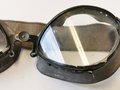 Brille für Kradmelder der Wehrmacht datiert 1941, in Transportbehälter, Gummi weich