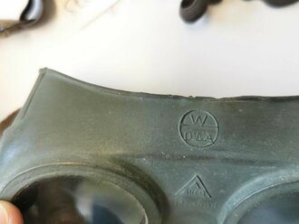 Schutzbrille "Auer Neophan" Wehrmacht, weiches Gummi , die Gläser leicht grün getönt