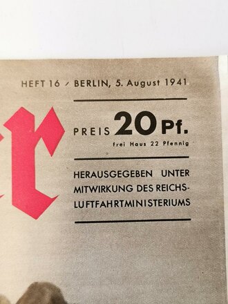 Der Adler "Dem Weltfeind im Nacken", Heft Nr. 16, 5. August 1941