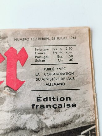 Der Adler "Edition francaise", Heft Numero. 15, 25. Juille 1944, französisch