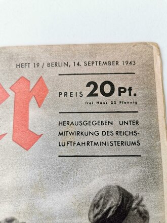 Der Adler "Der schwere Brocken rollt", Heft Nr. 19, 14. September 1943