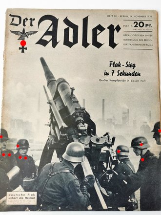 Der Adler "Flak - Sieg in 7 Sekunden", Heft Nr. 20, 14. November 1939