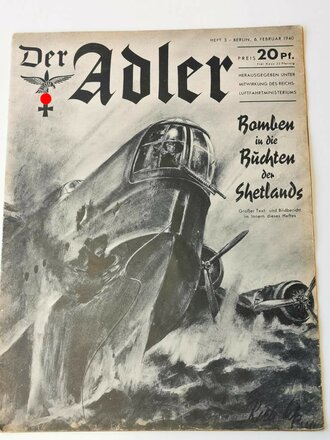 Der Adler "Bomben in die Buchten der Shetlands", Heft Nr. 3, 6. Februar 1940