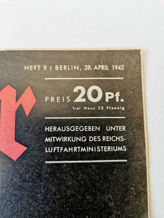Der Adler "Sturzangriff auf britischen Frachtert", Heft Nr. 9, 28. April 1942