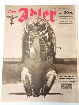 Der Adler "Das deutsche Torpedo-Flugzeug", Heft Nr. 21, 14. Oktober 1941