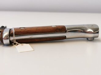 Preussen, Seitengewehr M1884/98 , Kammerstück mit ausgeschliffener Säge, wohl als Ausgehstück vercromt