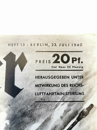 Der Adler "Im Vernichtungsfeuer der Flak", Heft Nr. 15, 23. Juli 1940